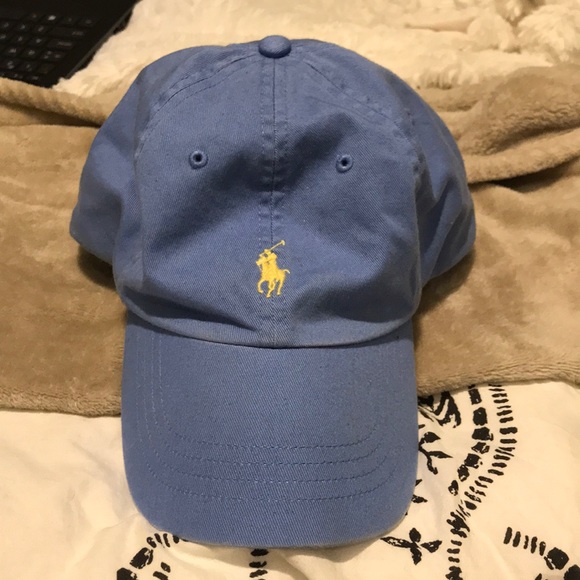 light blue polo hat